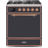 ILVE - Majestic II Series - 30 Inch Dual Fuel Freestanding Range Gas/Propane (UM30DQNE3)