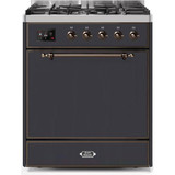 ILVE - Majestic II Series - 30 Inch Dual Fuel Freestanding Range Gas/Propane (UM30DQNE3)