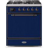 ILVE - Majestic II Series - 30 Inch Dual Fuel Freestanding Range Gas/Propane (UM30DQNE3)