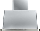ILVE 36" Majestic Wall Mount Range Hood with 600 CFM Blower Anti-grease Filter 2 Warming Lights Filter Light Indicator Auto-off Function and 4 Fan Speeds (UAM90)