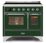 ILVE 40 Inch Majestic II Series Freestanding Electric Double Oven Range with 6 Elements, Triple Glass Cool Door, Convection Oven, TFT Oven Control Display and Child Lock (UMDI10NS3)