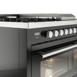 ILVE Professional Plus II 48" Dual Fuel Range with 5 Sealed Burners Griddle French Top Triple Glass Door - UP48FSWMP