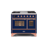 ILVE 40 Inch Majestic II Series Natural Gas/ Propane Gas Burner and Electric Oven with 6 Sealed Burners (UMD10FDNS3)