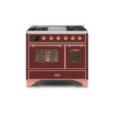 ILVE 40 Inch Majestic II Series Natural Gas/ Propane Gas Burner and Electric Oven with 6 Sealed Burners (UMD10FDNS3)