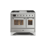 ILVE 40 Inch Majestic II Series Natural Gas/ Propane Gas Burner and Electric Oven with 6 Sealed Burners (UMD10FDNS3)