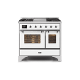 ILVE 40 Inch Majestic II Series Natural Gas/ Propane Gas Burner and Electric Oven with 6 Sealed Burners (UMD10FDNS3)