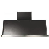 ILVE 48" Majestic Wall Mount Range Hood with 600 CFM Blower Anti-grease Filter 2 Warming Lights Filter Light Indicator Auto-off Function and 4 Fan Speeds (UAM120)