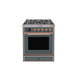ILVE 30" Majestic II Series Gas Burner and Electric Oven Range with 5 Sealed Burners (UM30DNE3)