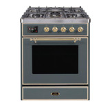 ILVE 30" Majestic II Series Gas Burner and Electric Oven Range with 5 Sealed Burners (UM30DNE3)