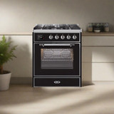 ILVE 30" Majestic II Series Gas Burner and Electric Oven Range with 5 Sealed Burners (UM30DNE3)
