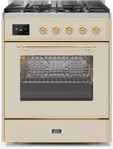 ILVE 30" Majestic II Series Gas Burner and Electric Oven Range with 5 Sealed Burners (UM30DNE3)