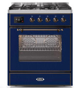 ILVE 30" Majestic II Series Gas Burner and Electric Oven Range with 5 Sealed Burners (UM30DNE3)