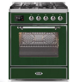 ILVE 30" Majestic II Series Gas Burner and Electric Oven Range with 5 Sealed Burners (UM30DNE3)