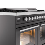 ILVE Professional Plus II 40-Inch Freestanding Dual Fuel Range with 6 Sealed Burner - UPD40FWMP