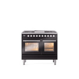ILVE Professional Plus II 40-Inch Freestanding Dual Fuel Range with 6 Sealed Burner - UPD40FWMP