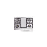 ILVE Professional Plus II 40-Inch Freestanding Dual Fuel Range with 6 Sealed Burner - UPD40FWMP