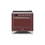 ILVE 36 Inch Majestic II Series Induction Range with 5 Elements 3.5 cu. ft. Oven Capacity TFT Oven Control Display Solid Door (UMI09QNS3)