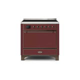 ILVE 36 Inch Majestic II Series Induction Range with 5 Elements 3.5 cu. ft. Oven Capacity TFT Oven Control Display Solid Door (UMI09QNS3)