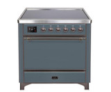 ILVE 36 Inch Majestic II Series Induction Range with 5 Elements 3.5 cu. ft. Oven Capacity TFT Oven Control Display Solid Door (UMI09QNS3)