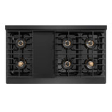ZLINE Autograph 48-Inch 6.7 Cu. Ft. Paramount Dual Fuel Range with 8 Burner DuoPro Cooktop in Black Satin and Gold Accents (PSDRBSZ-48-G)