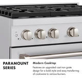 ZLINE Autograph 48-Inch Paramount Gas Range in Stainless Steel with Polished Nickel Helix Handles (SGRZ-48-KPN)