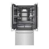 ZLINE Autograph 36-Inch French Door Built-In Refrigerator w/ Gray Interior and Nickel Helix Handles (GRBIVZ-30436KPN)