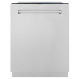 ZLINE 5-Piece Appliance Package - 36-Inch Dual Fuel Range, Hood, Refrigerator with Water Dispenser, Dishwasher, and Microwave Drawer in Stainless Steel