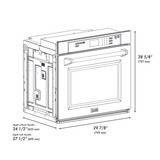 ZLINE Autograph Edition 2-Piece Appliance Package - 30-Inch Single Wall Oven with Self-Clean and 30-inch Built-In Microwave Oven in Stainless Steel with Gold Trim