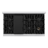 ZLINE 5-Piece Appliance Package - 48-Inch Rangetop, Refrigerator, 30-Inch Electric Double Wall Oven, 3-Rack Dishwasher, and Convertible Wall Mount Hood in Stainless Steel (5KPR-RTRH48-AWDDWV)