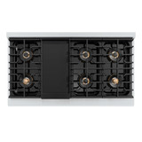 ZLINE Autograph 48-Inch Paramount DuoPro Dual Fuel Range in Stainless Steel with Bronze Helix Handles (PSDRZ-48-KCB)