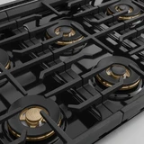 ZLINE 36-Inch 5.2 cu. ft. Paramount Dual Fuel Range with 6 Burner DuoPro™ Cooktop and Electric Convection Oven with Black Matte Door (PSDR-BLM-36)