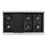 ZLINE Autograph 48-Inch Paramount DuoPro Gas Range in Stainless Steel with Nickel Helix Handles (PSGRZ-48-KPN)