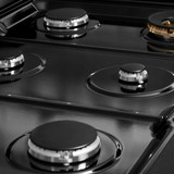 ZLINE 36-Inch Paramount Gas Rangetop with 6 Burners and Porcelain Cooktop in Black Satin Stainless Steel (SRTBS-36)