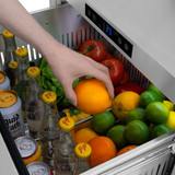 ZLINE Autograph 24-Inch Touchstone Refrigerator Drawer with Steel Doors & Nickel Helix Handles (RDSOZ-ST-24-KPN)