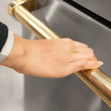 ZLINE Autograph 30-Inch Built-In Refrigerator w/ Gray Interior and Polished Gold Helix Handles (GRBIVZ-30430KG)