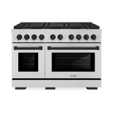 ZLINE Autograph Edition 48-Inch 6.7 cu. ft. Paramount Dual Fuel Range with 8 Burner DuoPro™ Cooktop and Dual Ovens in Stainless Steel and Matte Black Accents (PSDRZ-48-MB)
