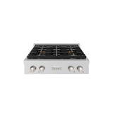 ZLINE 30-Inch Paramount Gas Rangetop with 4 Burner DuoPro™ Cooktop in Stainless Steel (PSRT30)