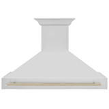 ZLINE Autograph Edition 3-Piece Appliance Package - 48-Inch Dual Fuel Range, Wall Mounted Range Hood, & 24-Inch Tall Tub Dishwasher in Stainless Steel with Gold Trim (3AKP-RARHDWM48-G)