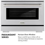 ZLINE Autograph 48-Inch Paramount DuoPro Gas Range in Black Stainless Steel with Polished Gold Helix Handles (PSGRBZ-48-KG)