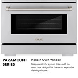 ZLINE Autograph 36-Inch Paramount DuoPro Gas Range in Stainless Steel with Bronze Helix Handle (PSGRZ-36-KCB)