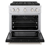 ZLINE 30-Inch 4.2 cu. ft. Paramount Gas Range with 4 Burner DuoPro™ Cooktop and Convection Gas Oven with Black Matte Door (PSGR-BLM-30)
