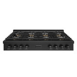 ZLINE 48-Inch Paramount Gas Rangetop with 8 Burner DuoPro™ Cooktop in Black Stainless Steel (PSRTB-48)