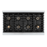 ZLINE Autograph 48-Inch Paramount DuoPro Dual Fuel Range in Stainless Steel with Nickel Helix Handles (PSDRZ-48-KPN)