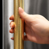 ZLINE Autograph 72-Inch Built-In Refrigerator w/ Gray Interior and Polished Gold Helix Handles (GRBITZ-30472KG)