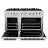 ZLINE 5-Piece Appliance Package - 48-Inch Gas Range, Hood, Refrigerator, Dishwasher, and Microwave Drawer in Stainless Steel