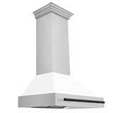 ZLINE Autograph Edition 3-Piece Appliance Package - 36-Inch Dual Fuel Range, Wall Mounted Range Hood, & 24-Inch Tall Tub Dishwasher in Stainless Steel and White Door with Matte Black Trim (3AKP-RAWMRHDWM36-MB)
