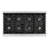 ZLINE 48-Inch 6.7 cu. ft. Paramount Dual Fuel Range with 8 Burner DuoPro™ Cooktop and Dual Ovens with Black Matte Doors (PSDR-BLM-48)