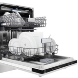ZLINE 5-Piece Appliance Package - 48-Inch Rangetop with Brass Burners, Refrigerator, 30-Inch Electric Wall Oven, 3-Rack Dishwasher, and Convertible Wall Mount Hood in Black Stainless Steel (5KPR-RTBRH48-AWSDWV)