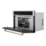 ZLINE Autograph 30-Inch Microwave Oven in Stainless Steel and Polished Nickel Helix Handle (MWOZ-30-KPN)