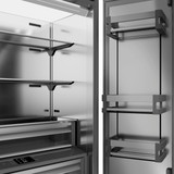 ZLINE Autograph Edition 36-Inch 19.6 cu. ft. Panel Ready French Door Built-In Bottom Freezer Refrigerator with Water Dispenser and Ice Maker with Stainless Steel Interior and Polished Gold Accents (SRBIVZ-36-G)